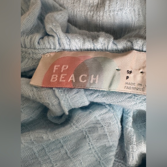 Free People Beach Hayden Mini Dress Long Sleeve Hazy Sky Light Blue Small - Picture 9 of 11